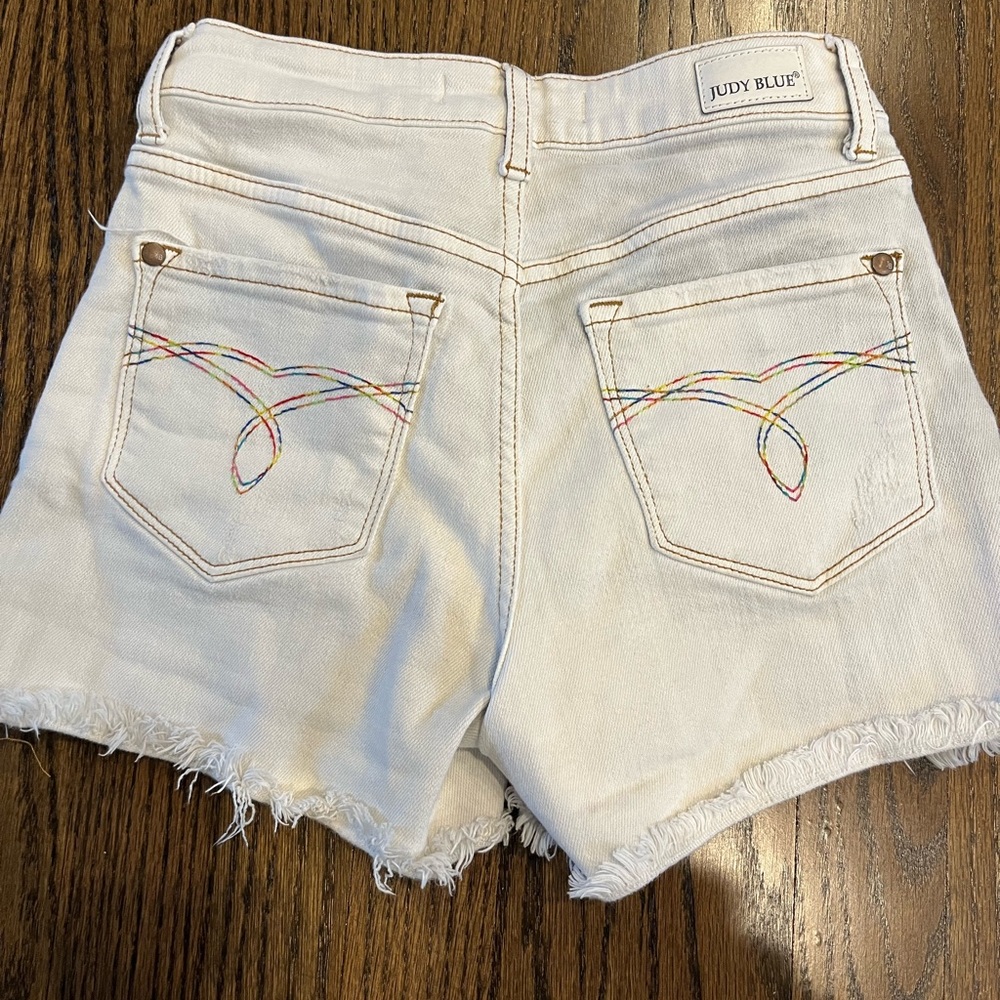 Judy Blue XS rainbow thread shorts